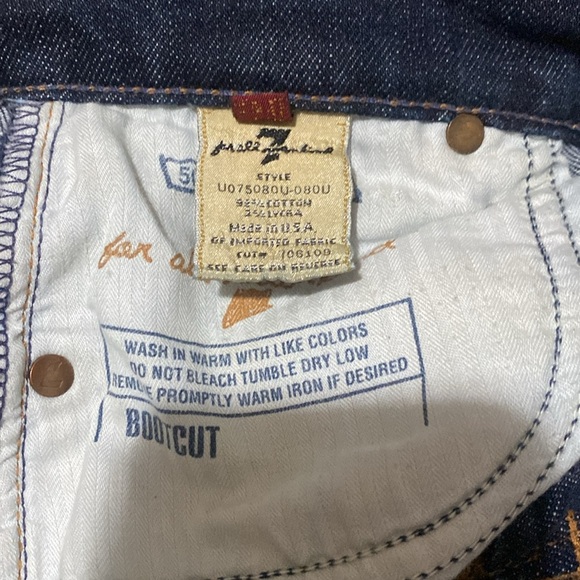 7 for all Mankind Dark Blue Denim Jeans - Picture 14 of 14
